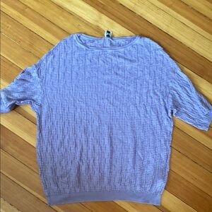 M Missoni lilac purple knit short sleeve top jacquard